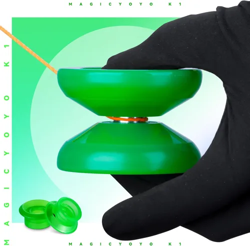 Vista 8 de Paquete de 3 yoyos para principiantes para niños, MAGICYOYO K1-Plus Responsive Yo Yos + 3 guantes de yoyo, 3 bolsas de yoyo, 18 cuerdas, todo en una