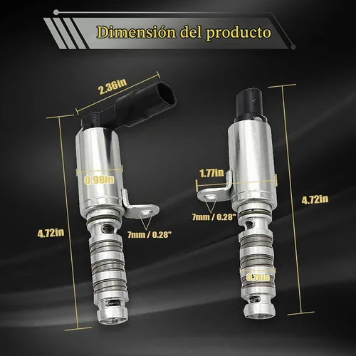 Vista 4 de NLQR 2 piezas de escape de admisión VVT Electroválvula Kit de actuador de posición del árbol de levas 24355-2E100 24375-2E100 Compatible con Hyundai