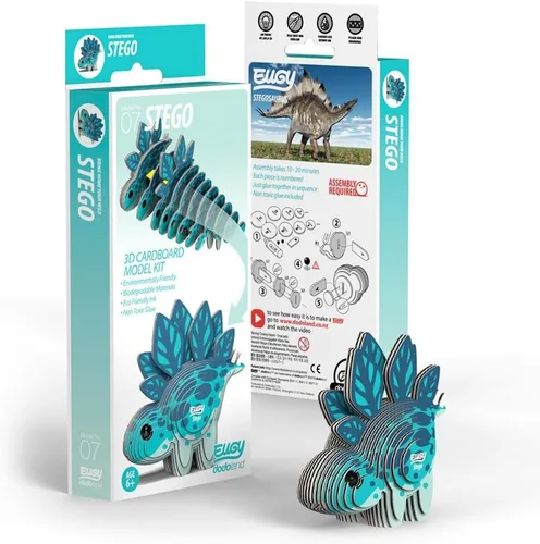 Vista 5 de EUGY Rompecabezas de papel 3D ecológico 007 Stego [nuevo sello]