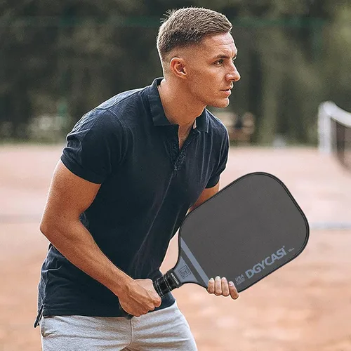 Vista 6 de YC DGYCASI Paletas profesionales de pickleball de 0.630 in, aprobada por USAPA 2025 T700 remo de fibra de carbono (CFS), núcleo de panal ligero