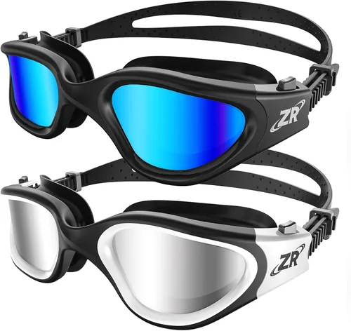 Vista 10 de ZIONOR Gafas de natación, 2 paquetes de gafas de natación polarizadas G1 para adultos, hombres y mujeres