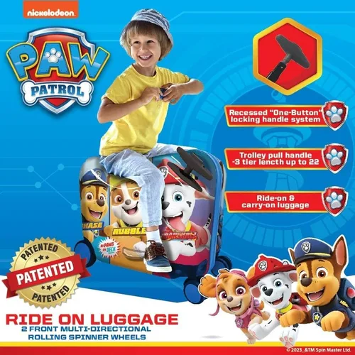 Vista 3 de Fast Forward Maleta de 18 "para niñosequipaje de mano con ruedas para niños pequeños de remolque, Varios colores, Paw Patrol