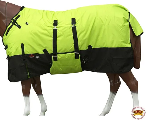 Vista 17 de HILASON Manta de Caballo de Poly Impermeable de Invierno 1200D con Envolvente de Vientre Mantas de Exterior para Caballos Vino
