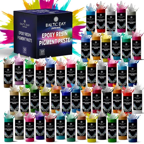 Vista 10 de BALTIC DAY Pasta de pigmentos de 10 colores para juego de resina epoxi [serie purpurina] Pigmento epoxi opaco, pasta de tinte epoxi y polvo de mica