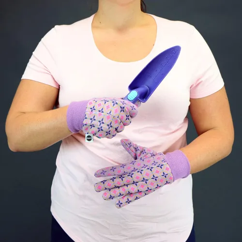 Vista 8 de Miracle Gro - Guantes de trabajo para mujer, estampado de palmeras punteadas