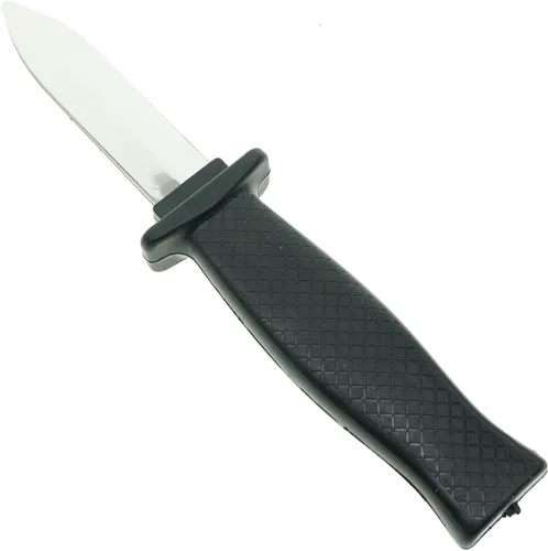 Vista 3 de Cooplay Cuchillo falso retráctil, 3 piezas, daga de plástico, accesorios de truco, accesorios clásicos de broma divertida, broma divertida