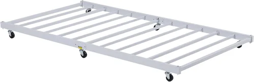 Vista 17 de VECELO - Marco de sofá cama de tamaño individual con soporte de listones de acero, cabecero, plataforma de cama para sala de estar, habitación