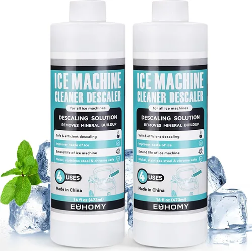 Vista 9 de EUHOMY Limpiador Descalcificador de Máquina de Hielo, 16 Fl OZ Limpiador de Máquina de Hielo (4 Usos por Botella), Solución Descalcificadora