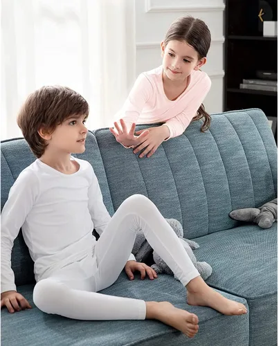 Vista 5 de Nautica Conjunto de ropa interior térmica de 2 piezas para niños con capa base de camisa y pantalones