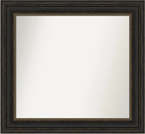 Vista 755 de Amanti Art Espejo de pared personalizado no biselado (25 x 25 pulgadas), marco de bronce acentuado, varios tamaños personalizados, espejo de baño