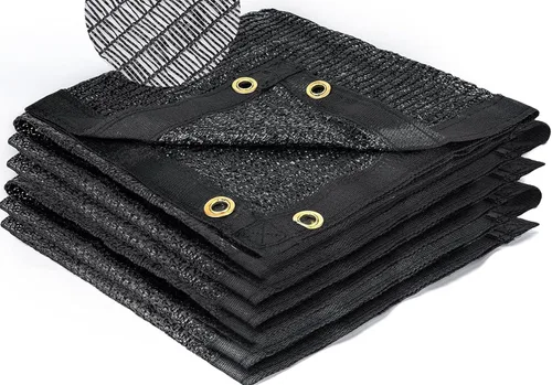 Vista 11 de Tela 90% para patio y pérgola, red de sombra de polietileno de alta densidad con protección UV con bordes y ojales reforzados, parasol resistente al