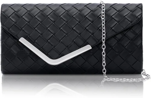 Vista 12 de Bolso de mano Larcenciel para mujer, bolso de lentejuelas brillante con cadena, bolso de noche con destellos para fiestas y graduaciones