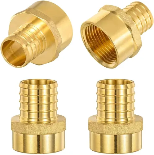 Vista 10 de Paquete de 2 adaptadores hembra Pex X 1 pulgada FIP de 1 pulgada, tubo Pex de 1 pulgada a rosca hembra NPT de 1 pulgada, puerto completo, sin plomo