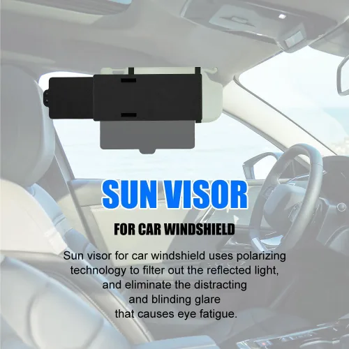 Vista 6 de HAOBO Extensor de visera solar polarizada, bloqueador solar para visera de automóvil, extensión de visera solar con lente antirreflejos que bloquea