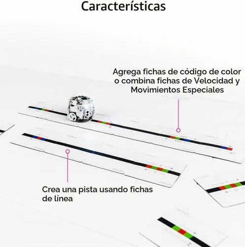 Vista 6 de Kit de Imanes de Código de Color Ozobot Movimientos Especiales, Herramienta de Aprendizaje de Programación Interactiva para Niños de 3 años