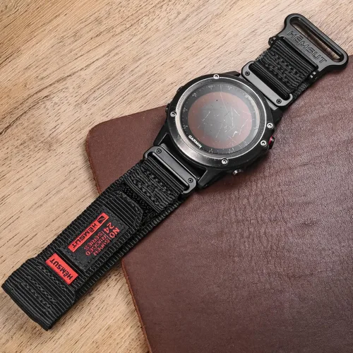 Vista 5 de Compatible con la correa de reloj Garmin, correa deportiva de nailon súper resistente con diseño de bucle tejido