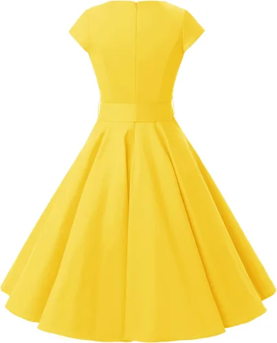 Vista 36 de Dressystar - Vestidos clásicos de fiesta con mangas casquillo, estilo Rockabilly y retro de la década de 1950
