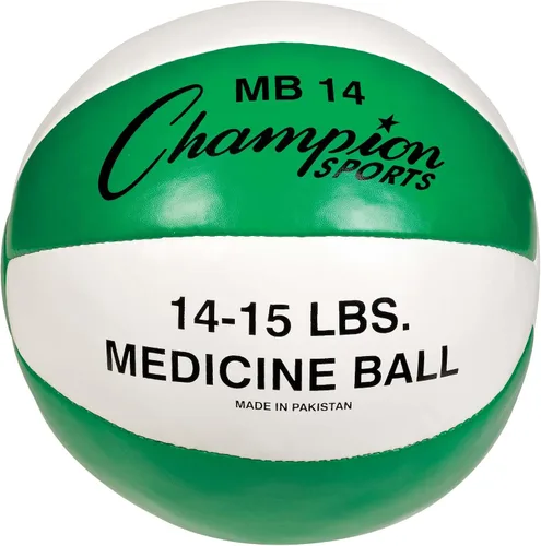 Vista 7 de Champion Sports Leather Medicine Balls – Durable Weighted Balls for Strength, Core & Conditioning Training