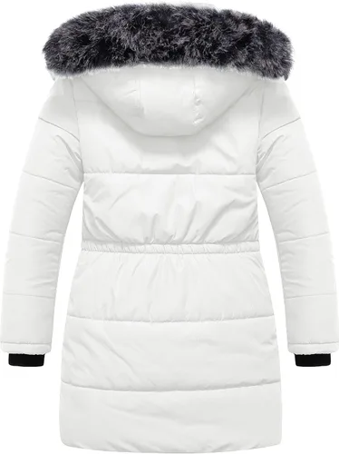 Vista 2 de Chrisuno Parka larga para niña, abrigo de invierno cálido resistente al agua, chaqueta acolchada acolchada para nieve