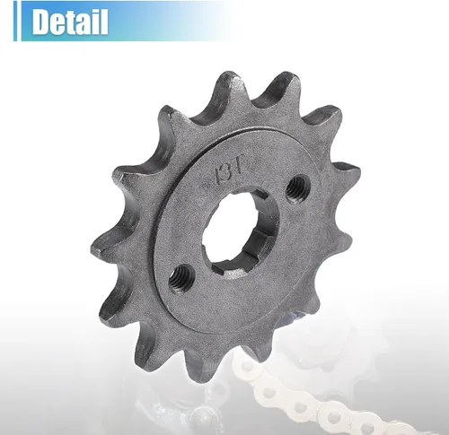 Vista 6 de X AUTOHAUX 1 Juego 520 Estilo 13 Dientes 20mm ID Piñones de Motor Delantero para Motocicleta Fit para 50cc 70cc 110cc 125cc Motocicleta Dirt Pit