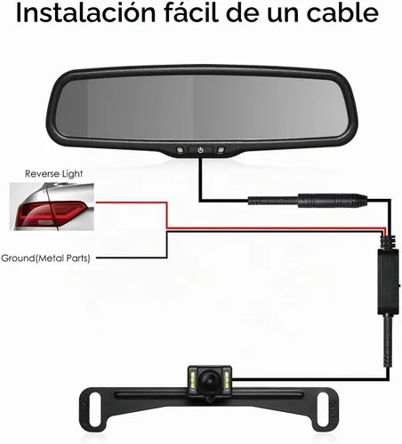 Vista 6 de Cámara espejo AUTO-VOX M8 con pantalla táctil IPS de 4.5" Full HD 1080p.