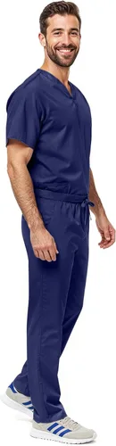 Vista 5 de Natural Uniforms - Juego de uniforme médico unisex, conjunto de camisa y pantalón (juego estándar de uniforme de trabajo)