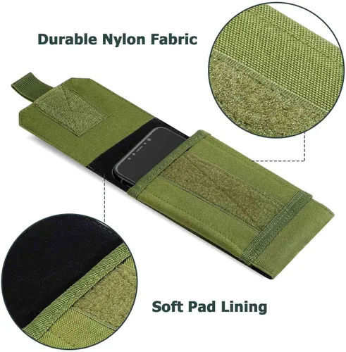 Vista 2 de Funda táctica para cinturón para teléfonos de hasta 6.5 pulgadas con compatibilidad MOLLE