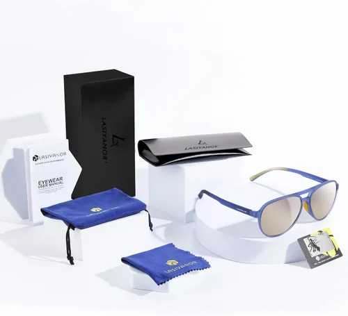 Vista 6 de Gafas de sol ligeras TAC polarizadas clásicas vintage retro de los años 70 marco TR-90 para mujeres y hombres protección UV 400