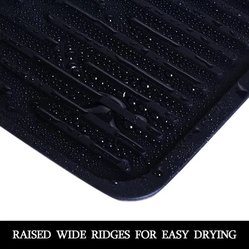 Vista 5 de Tapete pequeño para secar platos, tapetes de silicona para encimera de cocina, 11.5 x 9.1 pulgadas, para estante sobre el fregadero, ollas