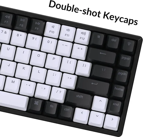 Vista 5 de Keychron K2 - Teclado mecánico con cable Bluetooth inalámbrico con cable USB y interruptor marrón Gateron G Pro teclas de doble disparo