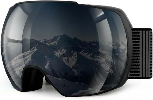 Vista 11 de OULAIQI Gafas de esquí de nieve, protección OTG UV400, anti niebla, esquí, patinaje, snowboard, gafas de snowboard para hombres, mujeres y jóvenes