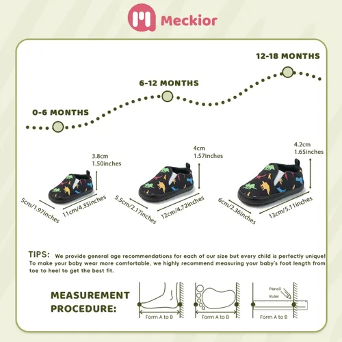 Vista 5 de Meckior - Zapatos para recién nacidos, tipo mocasines de lona con suela suave para recién nacidos, bebés, niños y niñas que estén dando sus primeros