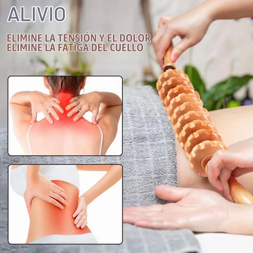 Vista 2 de KintKita Herramientas de masaje de terapia de madera, rodillo de masaje de madera, herramienta de drenaje linfático, kit de maderoterapia