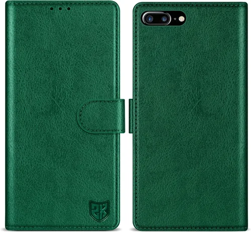 Vista 17 de ZZXX Funda tipo cartera para iPhone 7 Plus/iPhone 8 Plus con bloqueo RFID, ranura para tarjetas, función atril, cierre magnético, funda protectora