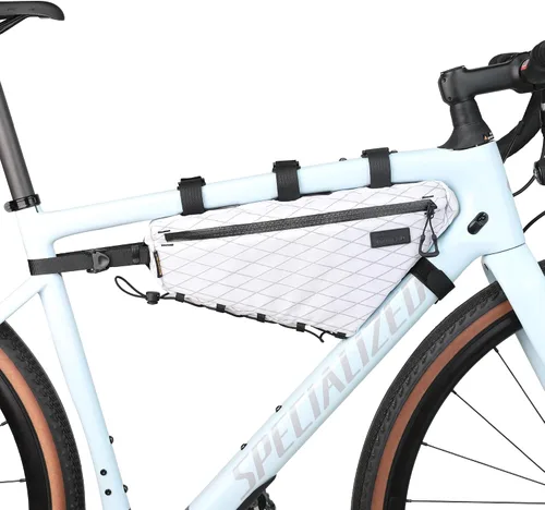 Vista 9 de Rhinowalk Bolsa de Marco Frontal de Bicicleta Bolsa Bajo Tubo Superior Triangular Accesorios de Ciclismo de 1.7L de Nylon Ligero para Bicicleta