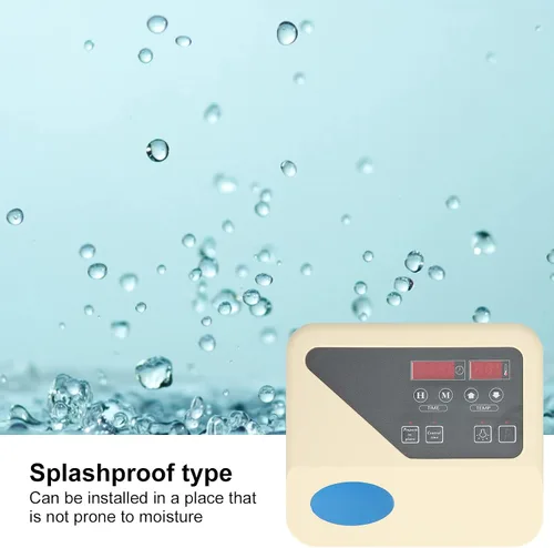 Vista 4 de Fdit - Controlador de temperatura para estufa de sauna, termostato externo LCD digital con cable de sonda de 220 V, 9 a 15 kW, panel de control