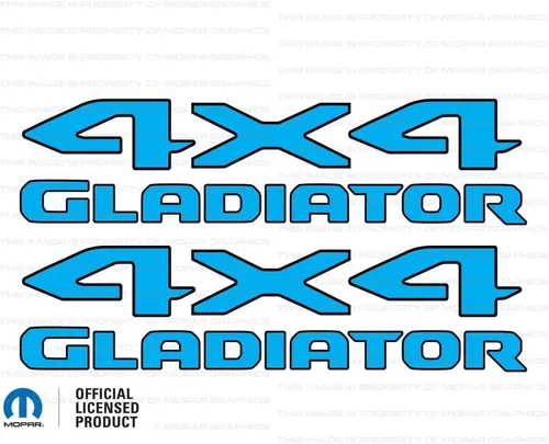 Vista 9 de Adhesivos gráficos de cabecera de gladiador 4x4 para Jeep Wrangler/Gladiator JL/JT (2019-2024) 392 bronce con contorno negro F392BO (juego de 2)
