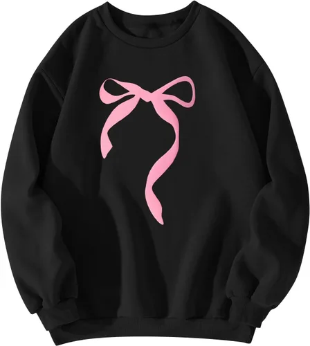 Vista 3 de Sudadera casual de manga larga para mujer, cuello redondo, ajuste holgado, tallas S-3XL