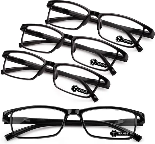 Vista 7 de TERAISE Gafas de Lectura Anti-luz Azul de Moda para Hombres y Mujeres Lector de Computadora