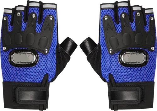 Vista 16 de IPENNY Guantes de entrenamiento unisex para hombre y mujer, guantes de ciclismo de medio dedo, transpirables, elásticos, guantes de ciclismo