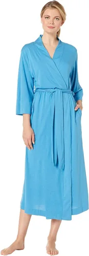 Vista 2 de Natori Shangri La - Bata larga con mangas kimono, bata de baño para mujer Negro