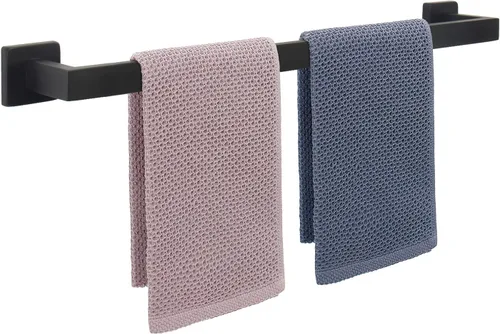 Vista 18 de NearMoon Barra para Toallas, Accesorios de Baño de Acero Inoxidable Cuadrado Engrosado Premium, Estante para Toallas de Ducha para Baño, Soporte
