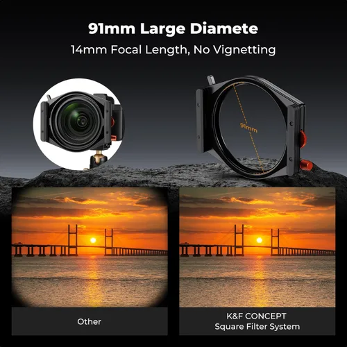 Vista 5 de K&F CONCEPT X PRO Kit de sistema de soporte de filtros cuadrados