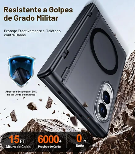 Vista 3 de SPIDERCASE Funda magnética para Samsung Galaxy Z Fold 8, [soporte estable incorporado] [protección resistente de bisagra] protección contra caídas