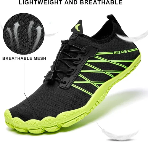 Vista 2 de HIITAVE - Zapatos acuáticos y con sensación de pies descalzos para hombre calcetines acuáticos de secado rápido para deportes al aire libre