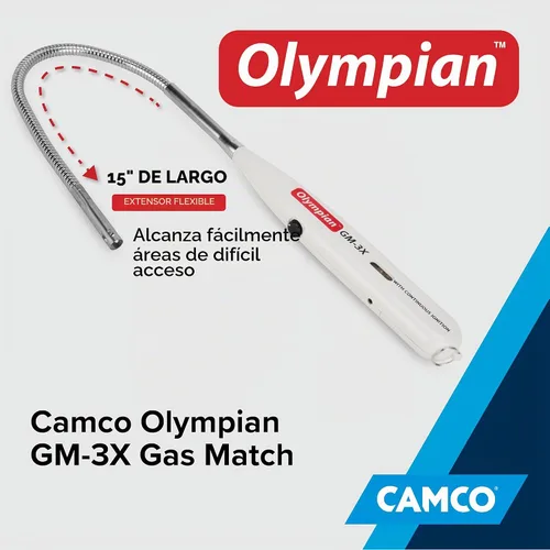 Vista 3 de Camco 57549 Olympian GM-3X Cerillo de gas.