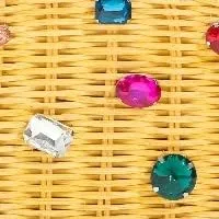 Vista 6 de MILANBLOCKS - Bolso de mano de mimbre con asa superior y diamante de miel para mujer bolso de mano acrílico Lucite para fiesta Mimbre de diamante