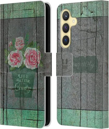 Vista 15 de Head Case Designs Beautiful Life Country Charm Leather Wallet Case Compatible with Samsung Galaxy S24 5G