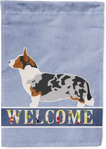 Vista 126 de Caroline's Treasures BB8334GF AIDI Bandera de jardín para perro de montaña del Atlas, bandera de buzón azul, bandera decorativa para patio exterior