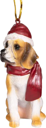 Vista 2 de Design Toscano - Figura de perro para decoración navideña.